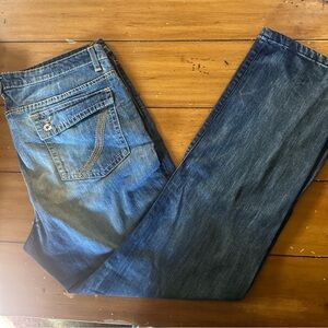Paper Denim & Cloth Dark Blue Straight Leg Jeans, SZ 18